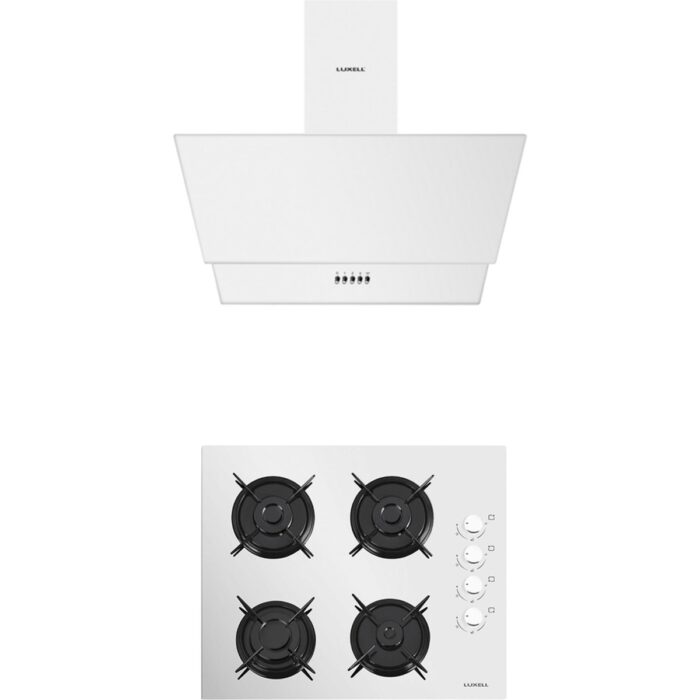 Luxell 2'li Beyaz Cam Set (Davlumbaz-Ankastre Ocak) - Görsel 1