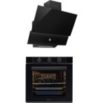 Luxell 2'li Siyah Cam Set (Davlumbaz-Fırın)