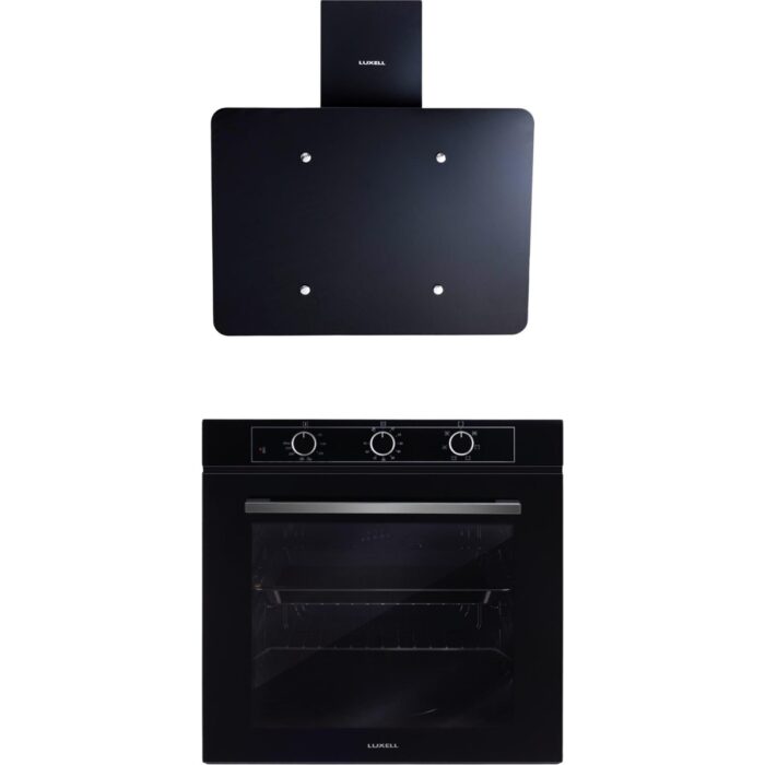 Luxell 2'li Siyah Cam Set (Davlumbaz-Fırın) - Görsel 1