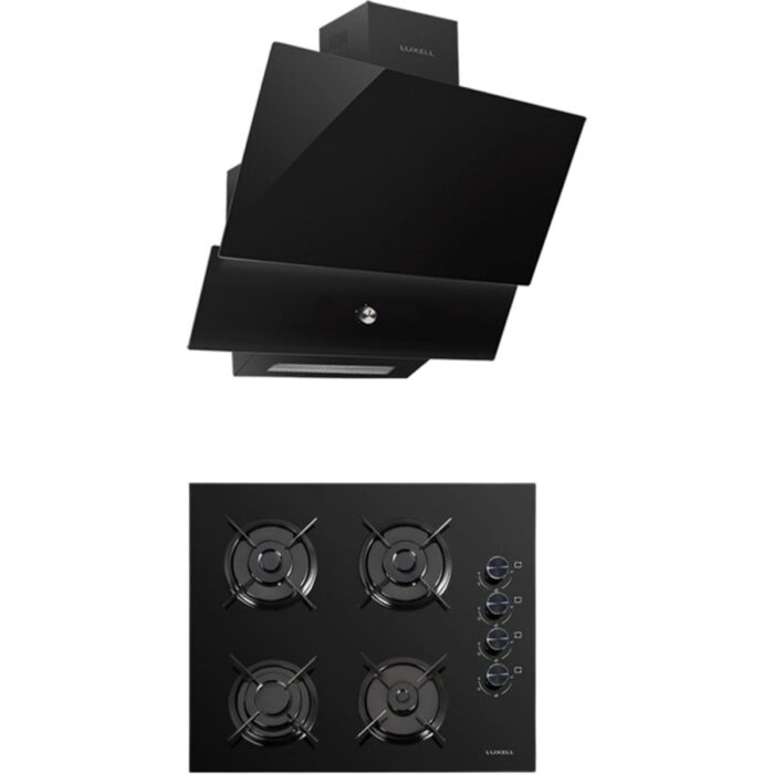 110001019073273.jpg Luxell 2 Li Siyah Cam Set (Davlumbaz-Ankastre Ocak) - Görsel 1