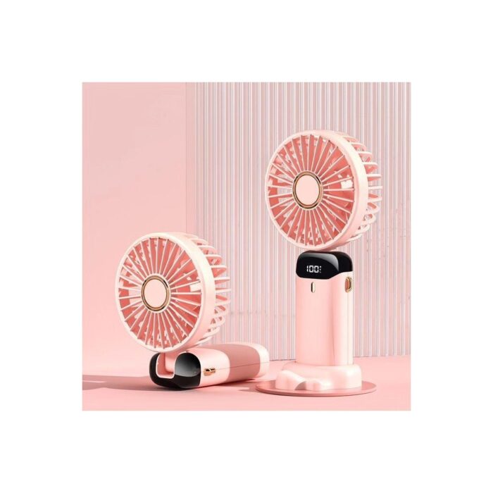 Aetcr Mini El Fanı 5 Kademeli Dijital Led Göstergeli Boyun Askılı Mini Klima Vantilatör - Görsel 1