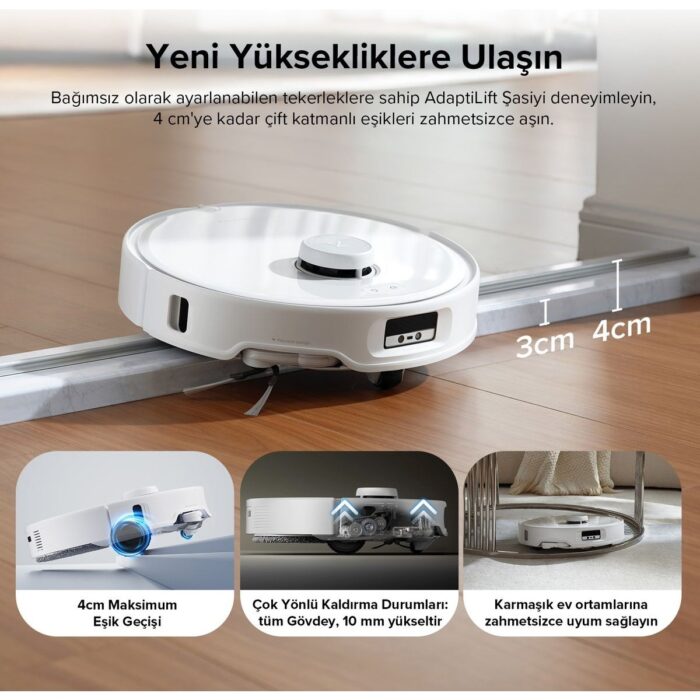 Roborock Qrevo Curv Akıllı Robot Süpürge Beyaz - Görsel 5