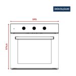 Kumtel Rustik Bej Cam Ankastre Fırın 4 Prog. B66-SF3(MT) - Görsel 3