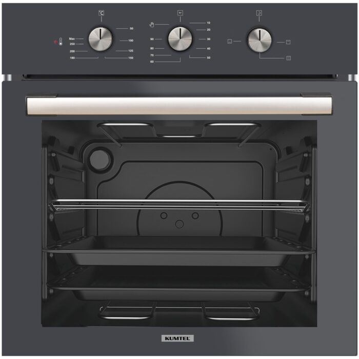 110001023737898.jpg Kumtel Antrasit (Gri) Cam Ankastre Fırın B66-S2 MT - Görsel 1