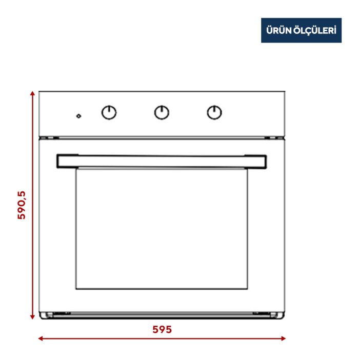 Kumtel Magic cam Ankastre Fırın 8 prog. B66-SF2(MT) - Görsel 3