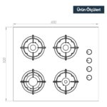 Kumtel 2'li Magic Cam Ankastre Set (Fırın-Ocak) - Görsel 4