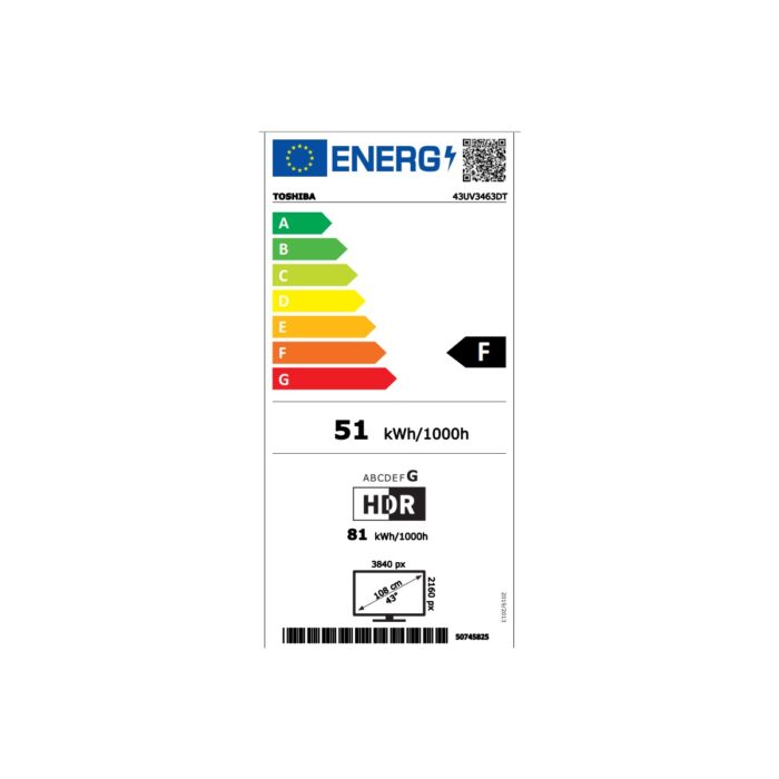 Toshiba 43UV3463DT 43'' 108 Ekran Uydu Alıcılı 4K Ultra HD VİDAA Smart LED TV - Görsel 2