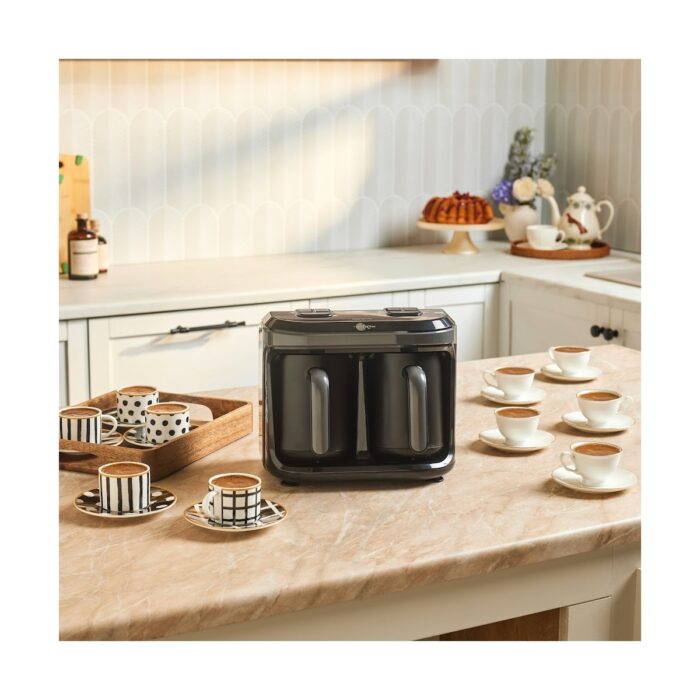 110001025367420.jpg Karaca Hatır Hüp Düet Aroma Türk Kahve Makinesi Space Gray 10 Fincan Kapasiteli - Görsel 1