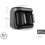 Karaca Hatır Hüp Düet Aroma Türk Kahve Makinesi Space Gray 10 Fincan Kapasiteli - Görsel 2