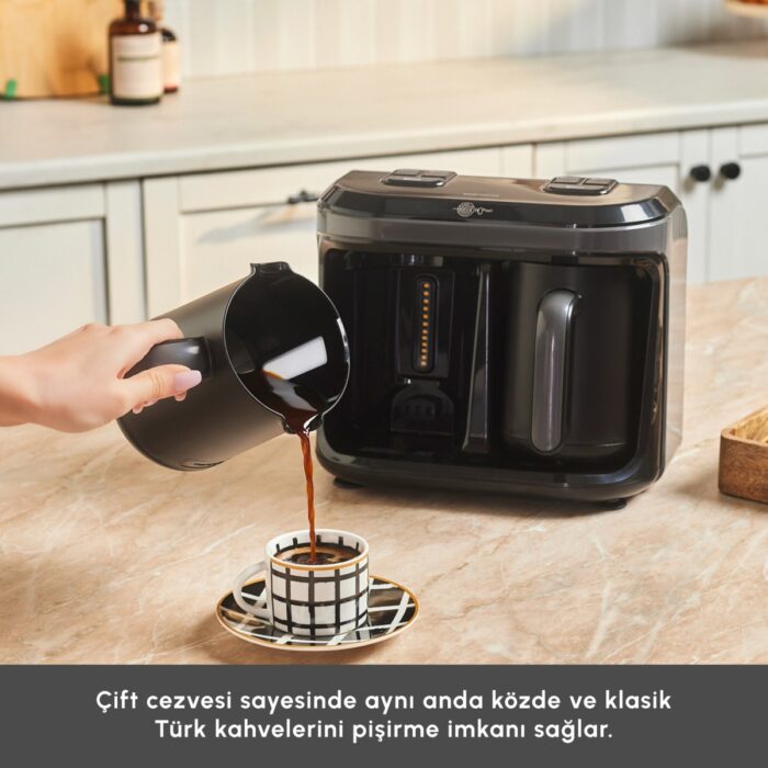 Karaca Hatır Hüp Düet Aroma Türk Kahve Makinesi Space Gray 10 Fincan Kapasiteli - Görsel 4