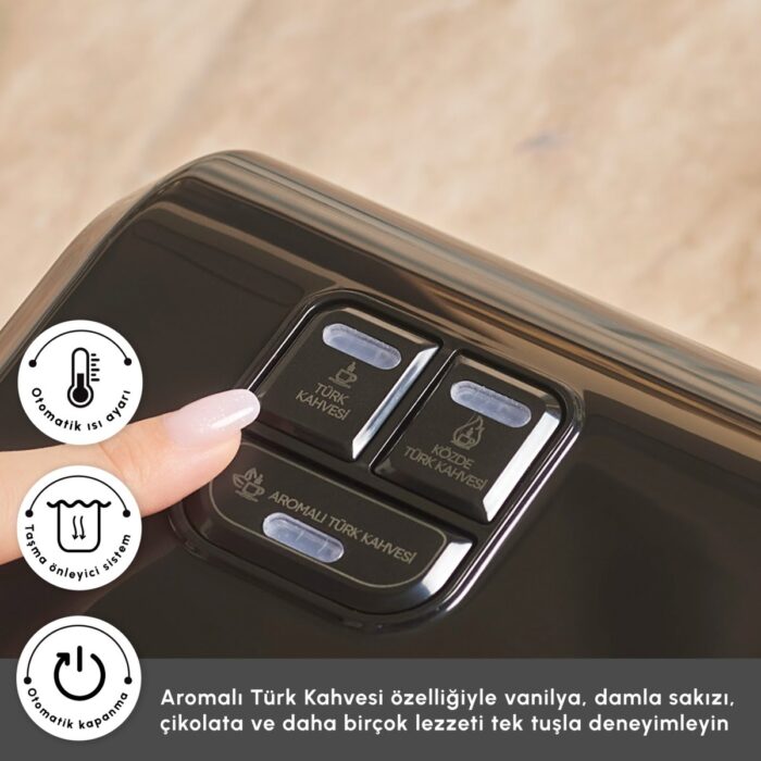 Karaca Hatır Hüp Düet Aroma Türk Kahve Makinesi Space Gray 10 Fincan Kapasiteli - Görsel 5