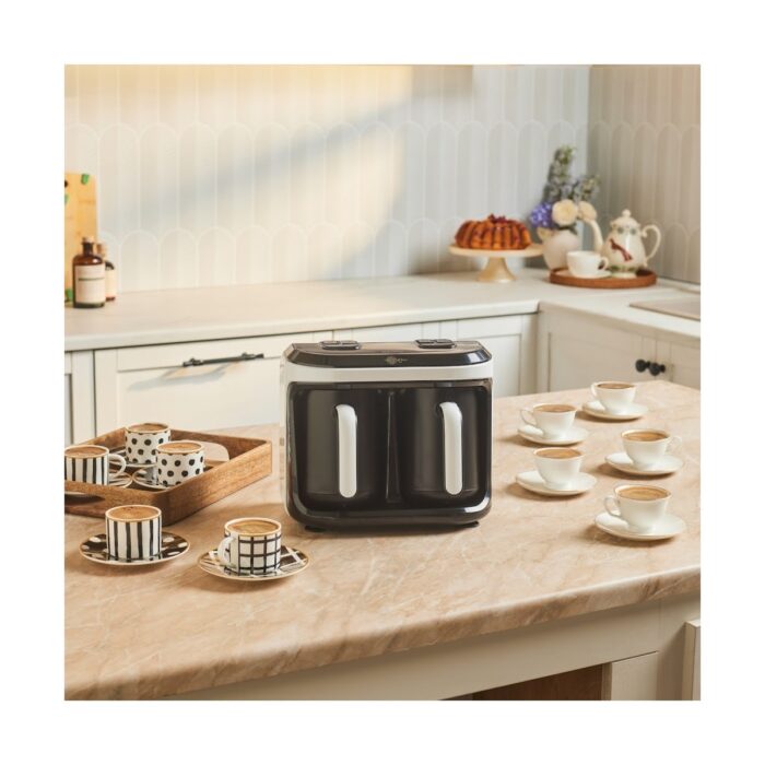 110001025367432.jpg Karaca Hatır Hüp Düet Aroma Türk Kahve Makinesi Beyaz 10 Fincan Kapasiteli - Görsel 1