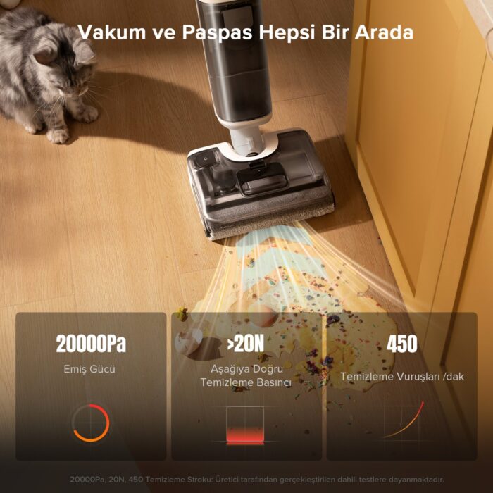 Roborock F25 Rt Islak Kuru Akıllı Dikey Süpürge - Görsel 4
