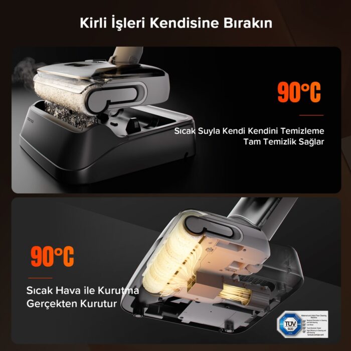 Roborock F25 Rt Islak Kuru Akıllı Dikey Süpürge - Görsel 5