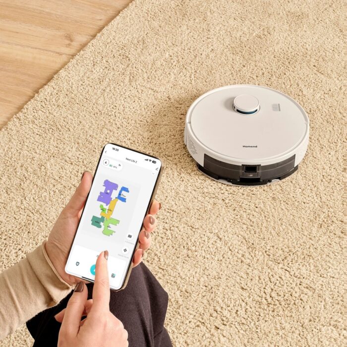 Homend Alex Laser 1291H Moplu ve Haritalamalı 5 Kpa  Robot Süpürge Beyaz 2025 - Görsel 5