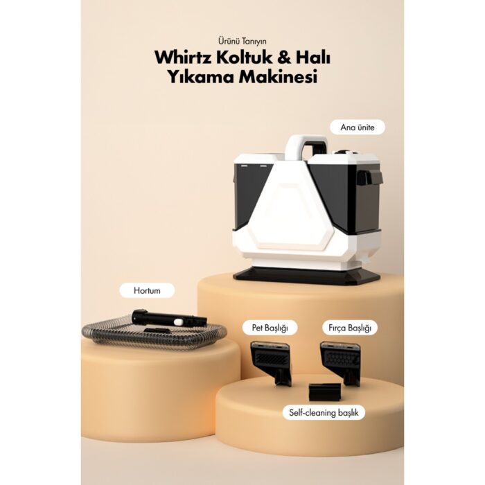 Whirtz Halı Yıkama Makinesi - Beyaz - Görsel 4