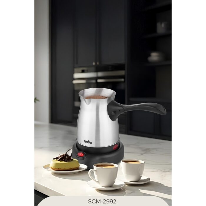 Sinbo 2992 Sinbo Elektrikli Çelik Cezve Türk Kahvesi Makinesi (Katlanabilir Kulplu) - Görsel 3