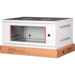 Lande - 7u 19" Cam Kapaklı Duvar Tipi Rack Kabinet – Genişlik: 544 mm | Derinlik: 400 mm – Açık Gri (Demonte)