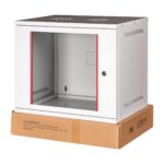 Lande - 9u 19" Cam Kapaklı Duvar Tipi Rack Kabinet – Genişlik: 544 mm | Derinlik: 400 mm – Açık Gri (Demonte)