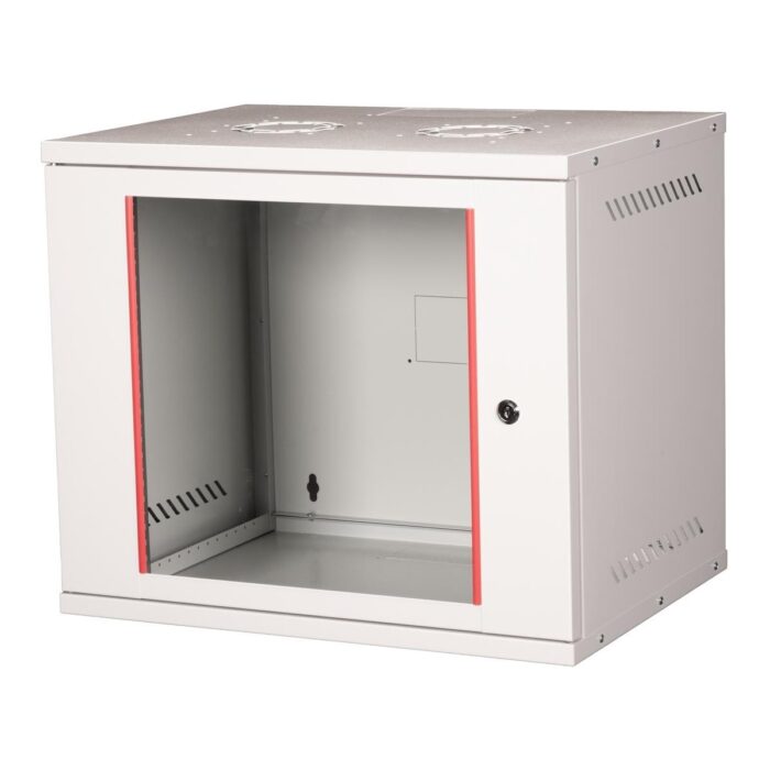 Lande - 9u 19" Cam Kapaklı Duvar Tipi Rack Kabinet – Genişlik: 544 mm | Derinlik: 400 mm – Açık Gri (Demonte) - Görsel 2
