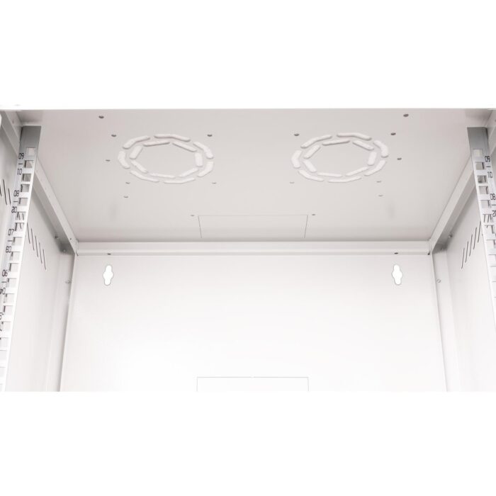 Lande - 9u 19" Cam Kapaklı Duvar Tipi Rack Kabinet – Genişlik: 544 mm | Derinlik: 400 mm – Açık Gri (Demonte) - Görsel 4