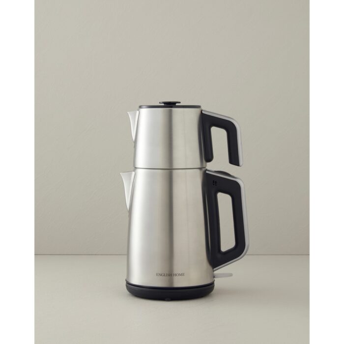 English Home CMK 6010 Inox Çay Makinesi ve Kettle Siyah-Krom - Görsel 1