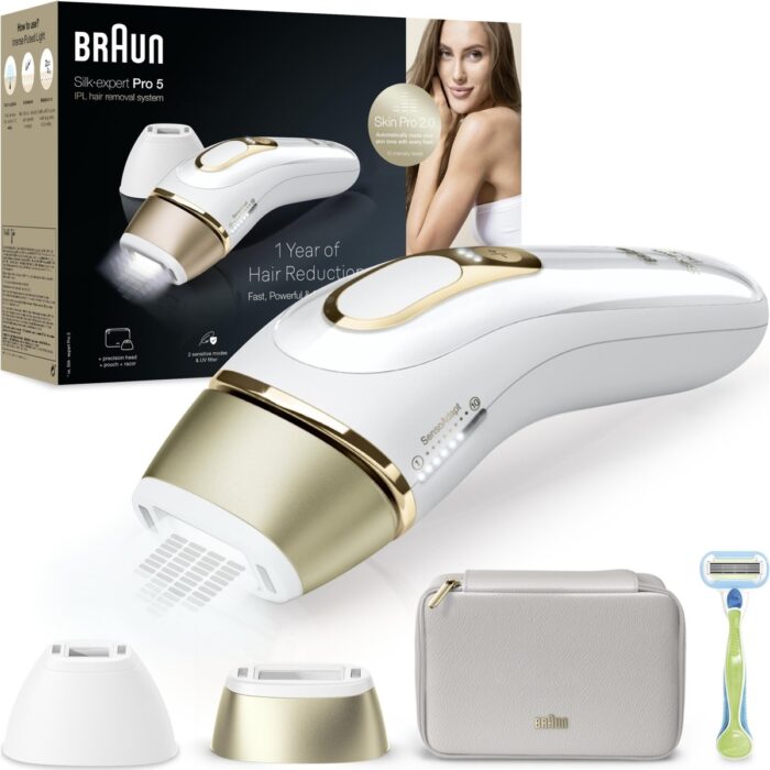 110001033788854.jpg Braun Ipl Silk·expert Pro 5, Evde Tüy Alma, Çanta, Venus Tıraş Makinesi, 2 Başlık Ile, PL5152 - Görsel 1