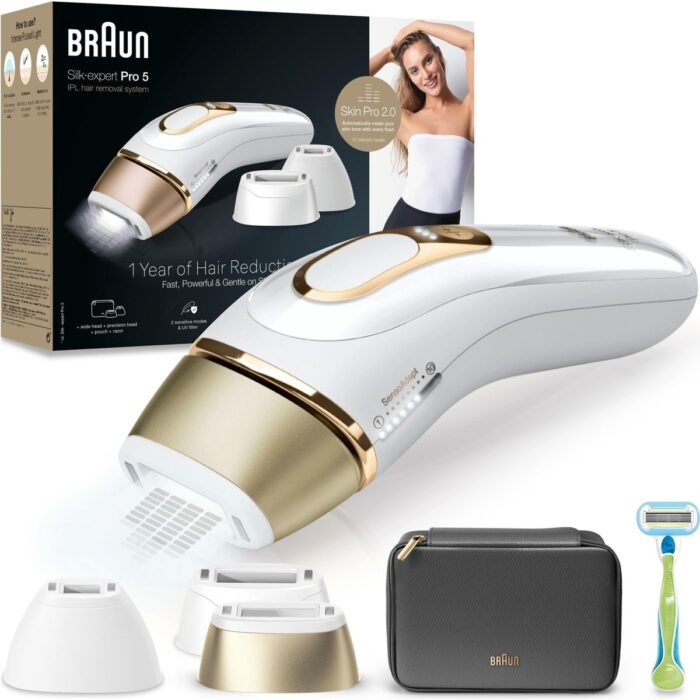 110001033788862.jpg Braun Ipl Silk·expert Pro 5, Evde Tüy Alma, Çanta, Venus Tıraş Makinesi, 3 Başlık Ile, PL5242 - Görsel 1
