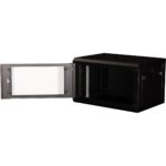 Lande 6u 19" Duvar Tipi Rack Kabinet – Genişlik: 600 mm | Derinlik: 600 mm – Siyah (Demonte) - Görsel 3