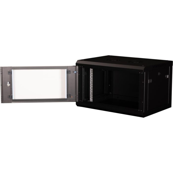 Lande 6u 19" Duvar Tipi Rack Kabinet – Genişlik: 600 mm | Derinlik: 600 mm – Siyah (Demonte) - Görsel 3