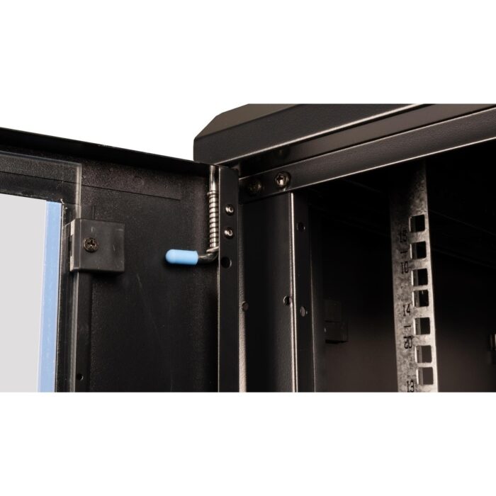 LANDE - 15U 19" Duvar Tipi Rack Kabinet – Genişlik: 600 mm | Derinlik: 600 mm – Siyah (Demonte) - Görsel 4