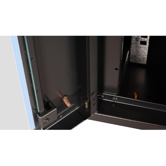 LANDE - 15U 19" Duvar Tipi Rack Kabinet – Genişlik: 600 mm | Derinlik: 600 mm – Siyah (Demonte) - Görsel 5