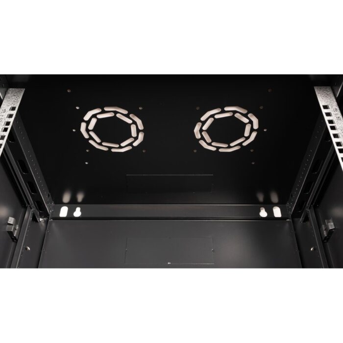 Lande - 18U 19" Duvar Tipi Rack Kabinet – Genişlik: 600 mm | Derinlik: 600 mm – Siyah (Demonte) - Görsel 4