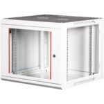 Lande - 9u 19" Duvar Tipi Rack Kabinet – Genişlik: 600 mm | Derinlik: 600 mm – Açık Gri - Görsel 2