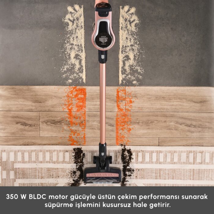 Karaca Vantuz Power Up 350 W Dikey Süpürge Rosegold - Görsel 3