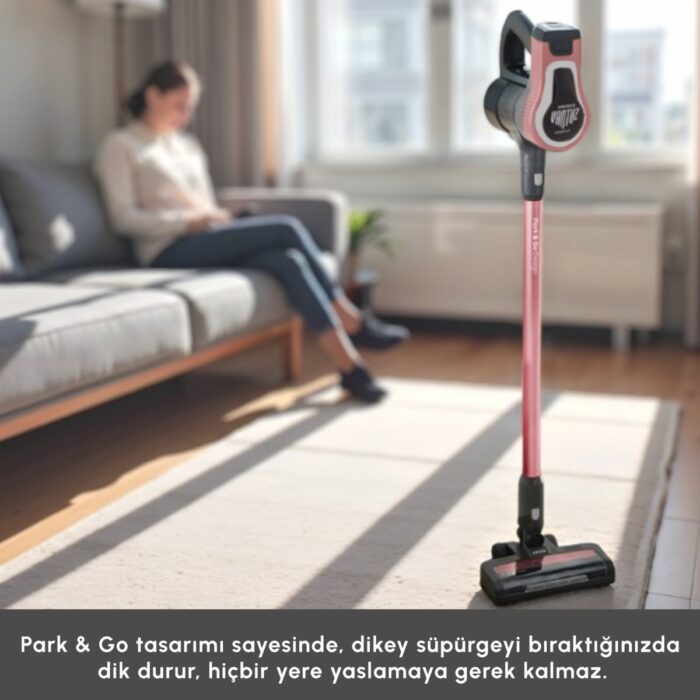 Karaca Vantuz Power Up 350 W Dikey Süpürge Rosegold - Görsel 4