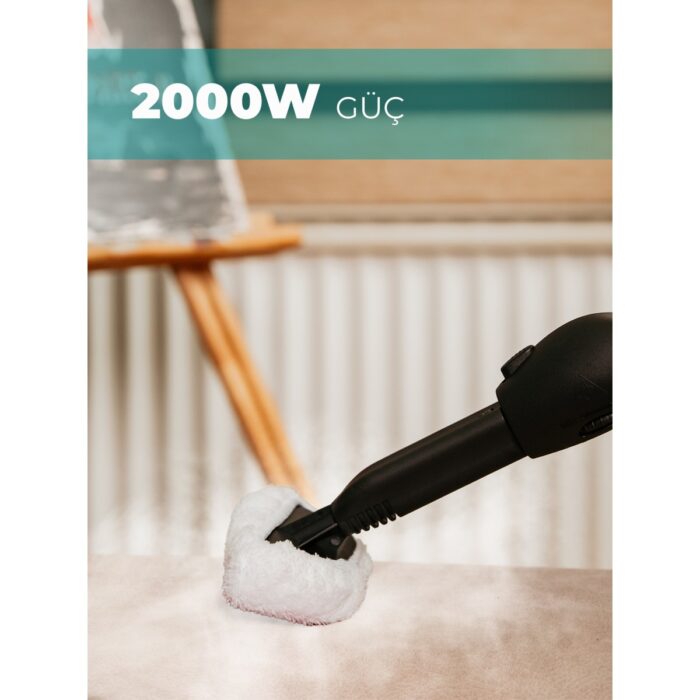 Pirantech CB-102A 2000W Buharlı Temizlik Makinesi – 4.0 Bar Basınç, 1.5l Su Haznesi - Görsel 2