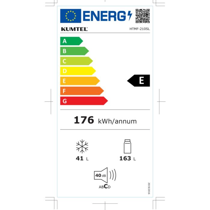 Kumtel Silver Çift Kapılı Buzdolabı 204 L HTMF-210SL Geniş Hacim Enerji Tasarruflu Tasarım - Görsel 4