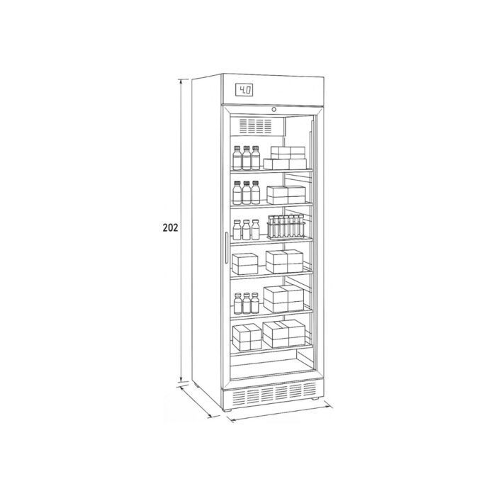 Marketcooler Med375 Medikal Eczane Aşı ve İlaç Soğutucu Muhafaza Dolabı - Görsel 4