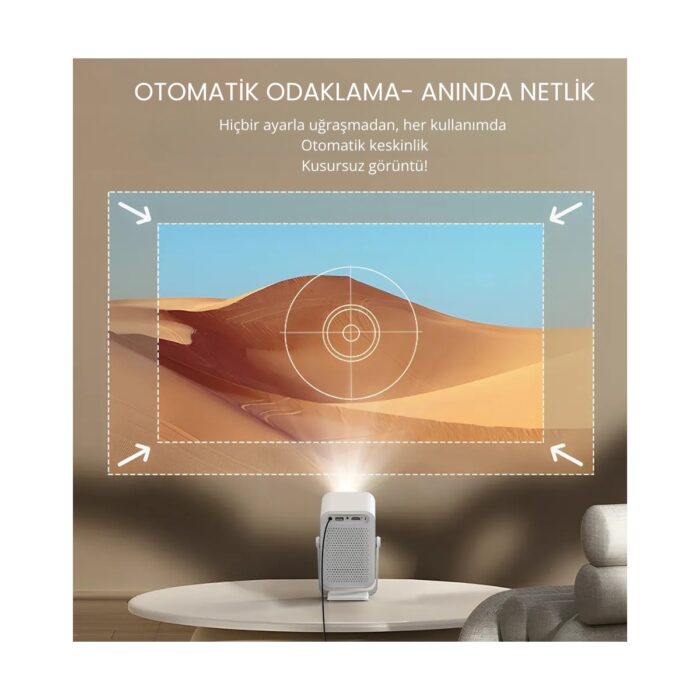 BYINTEK A15 Android 13 FullHD 1080P Destekli Wifi Bluetooth Akıllı Projeksiyon Cihazı - Görsel 4