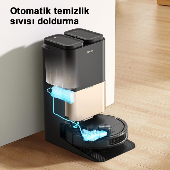 Airbot Robot Süpürge X40 Ultra 17000 Pa Emiş Gücü, Paspaslı Temizlik, Gelişmiş Airgpt Yapay Zekâ Sistemi, Otomatik Dolaşma Önleyici, Mop Yıkama ve Su Tankı Otomatik Dolum - Görsel 5