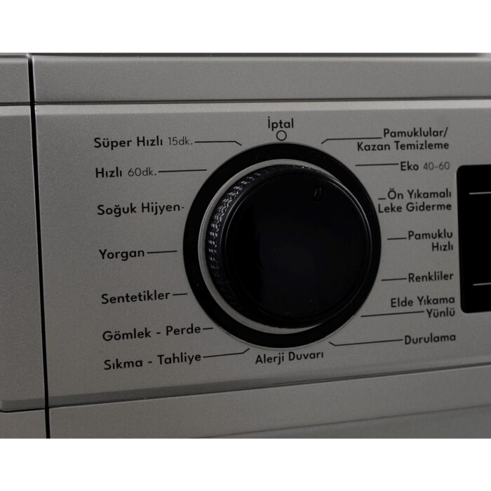 SEG Scm 91M10 S Inv 9 Kg 1000 Devir Inverter Buharlı Yıkama Özellikli Gri Çamaşır Makinesi - Görsel 2