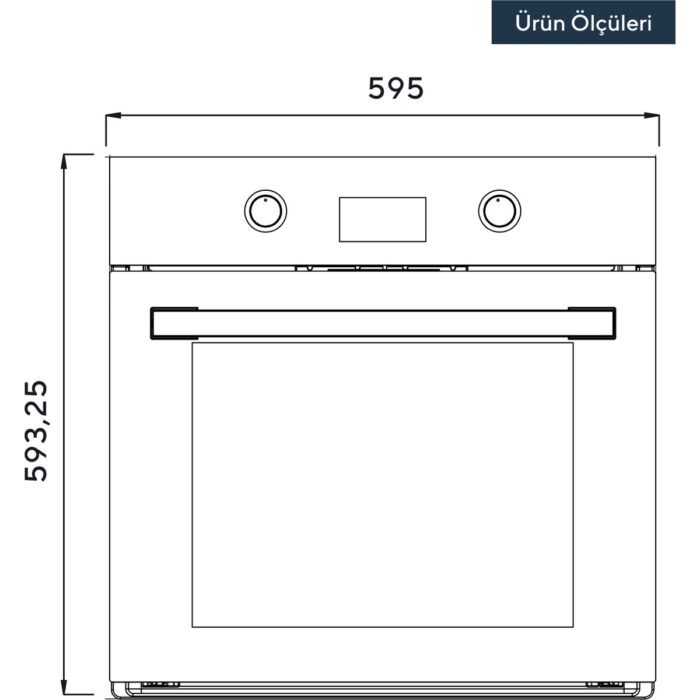 Kumtel Digital Siyah Ankastre Fırın 8 Prog. B66 - Sf2 (Ddt) - Görsel 2