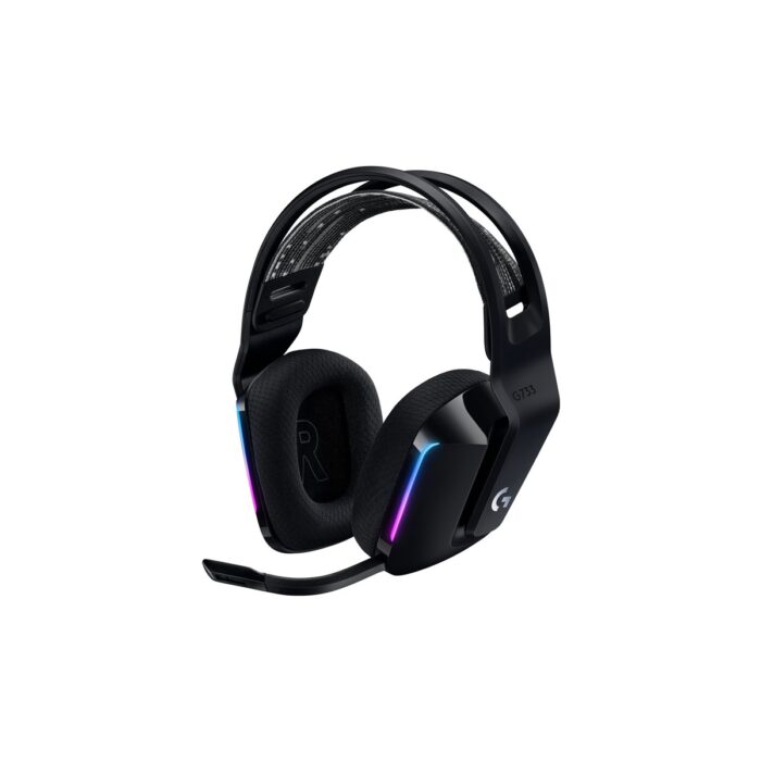 110001043444542.jpg Logitech G733 Black 981-000864 7.1 Surround RGB Mikrofonlu LightSpeed Kablosuz Gaming (Oyuncu) Kulaklık - Görsel 1