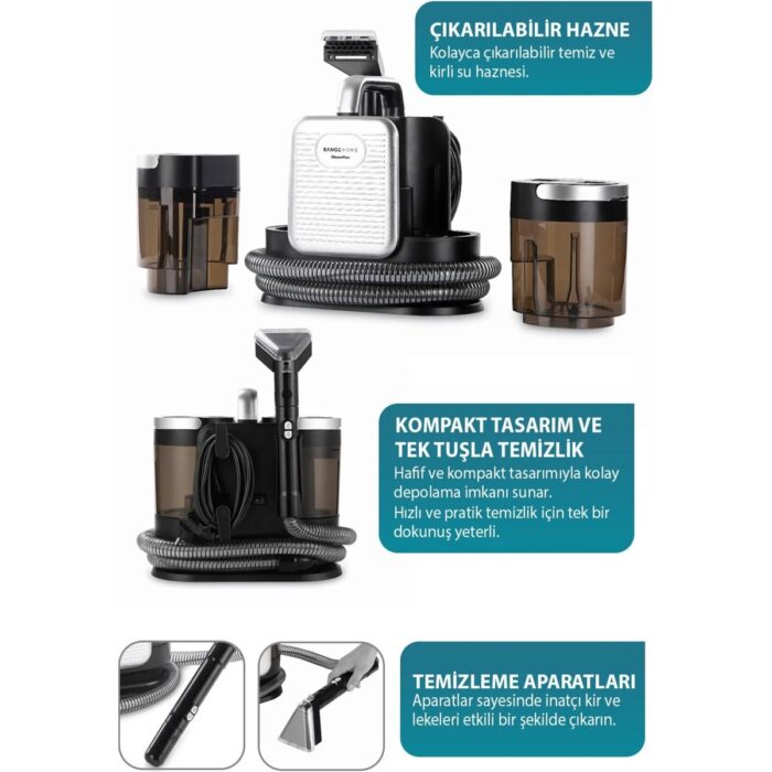 Fakir Range GleamMax Spot Cleaner Koltuk Halı Ve Leke Çıkartma Makinesi (YENİ) - Görsel 2