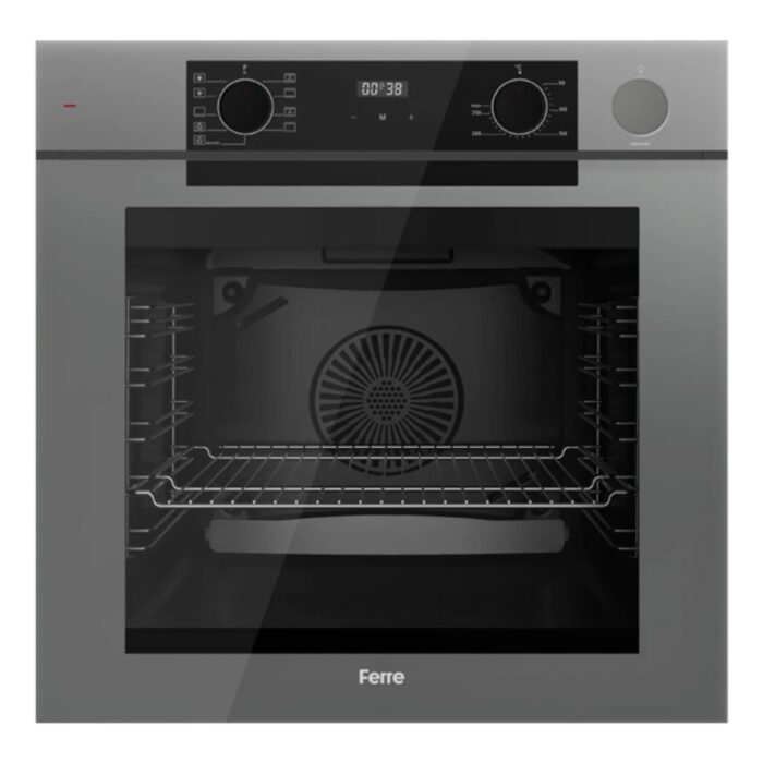 110001044934942.jpg Ferre Artline Fryart & Steamart QEP64CPR Gri Cam Ankastre Fırın - Görsel 1