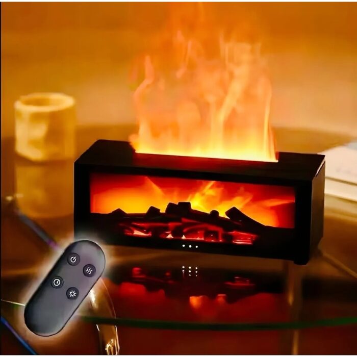 110001046165840.jpg Serreha Şömine Hava Nemlendirici Buhar Makinesi ve Aroma Difüzörü Kumandalı 150 ml Ultrasonik - Görsel 1