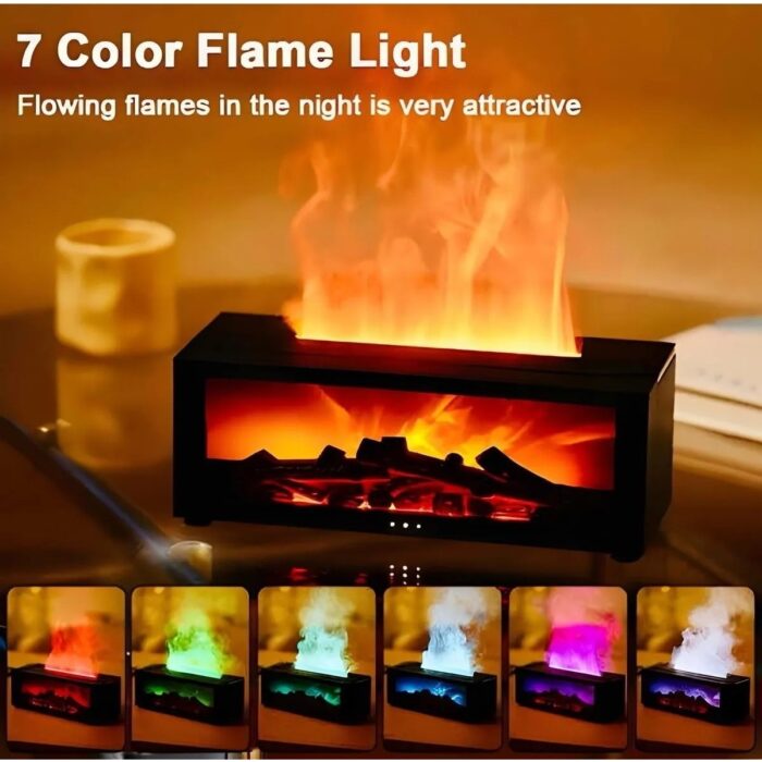 Serreha Şömine Hava Nemlendirici Buhar Makinesi ve Aroma Difüzörü Kumandalı 150 ml Ultrasonik - Görsel 5