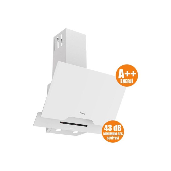 Ferre D064-SA  Sılentart Serisi Sessiz Dc Invertör Motorlu 60 cm Beyaz DAVLUMBAZ-450M3 - Görsel 2
