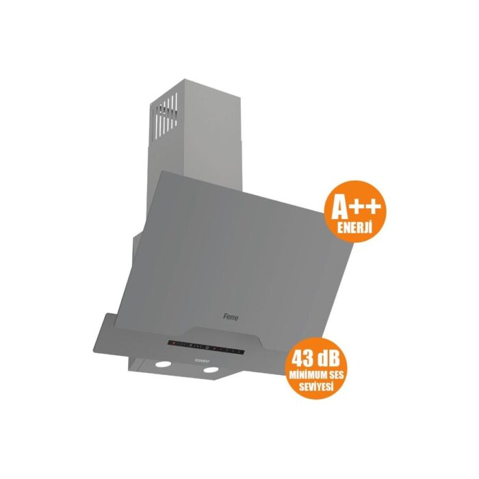 Ferre D065-SA  Sılentart Serisi Sessiz Dc Invertör Motorlu 60 cm Gri DAVLUMBAZ-450M3 - Görsel 2